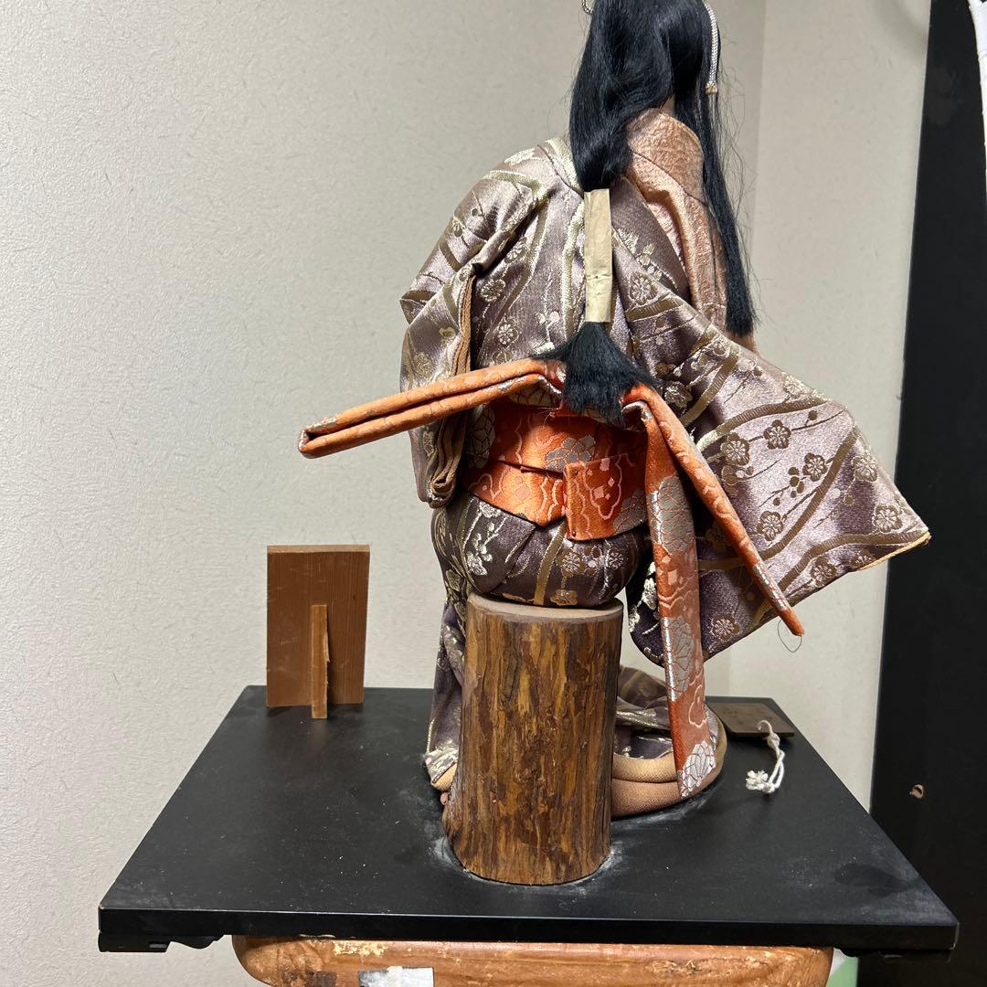 伝統的日本人形 紫とオレンジ　ヴィンテージ