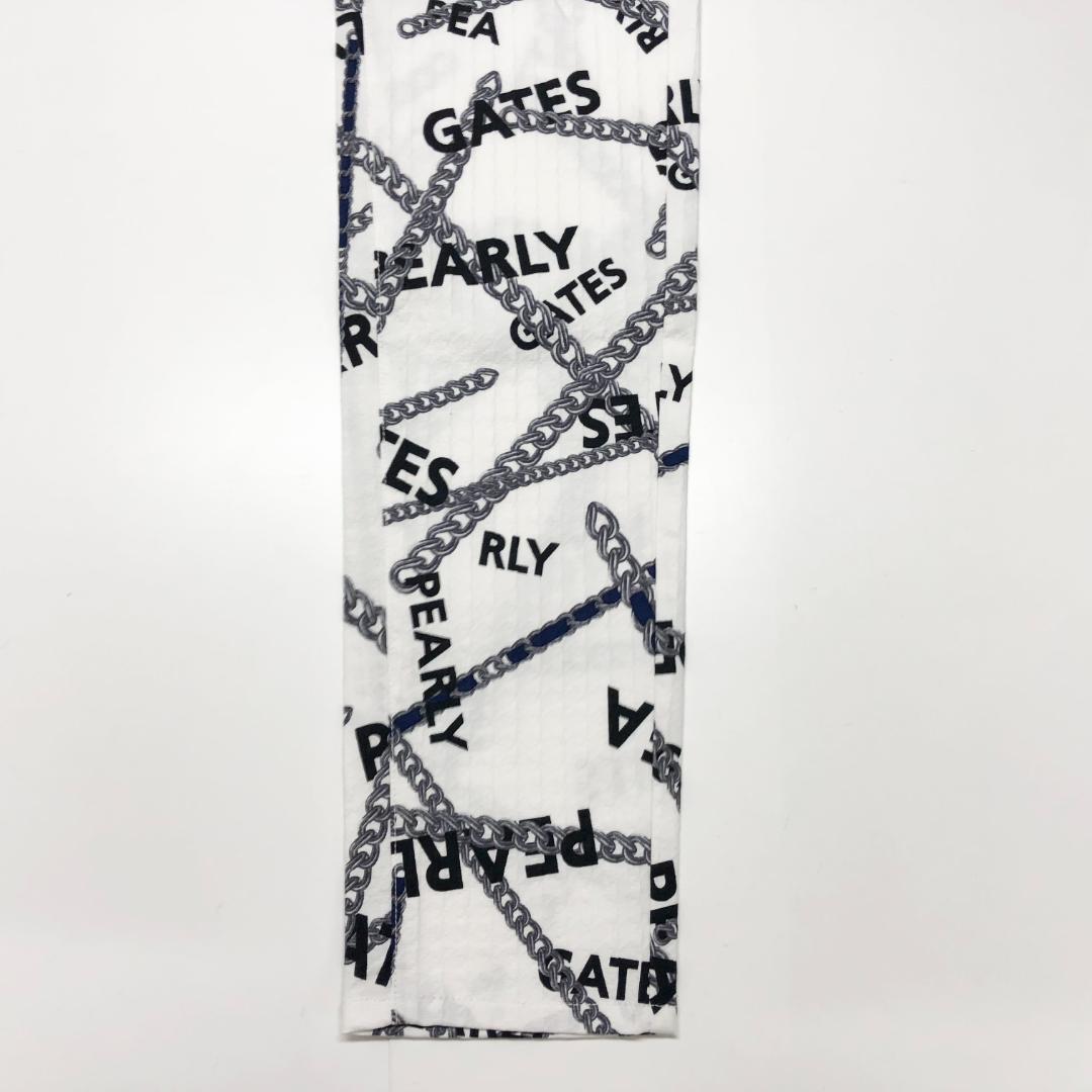 ○★新品未使用　PEARLY GATES　チェーン柄　ストレッチパンツ　1　白