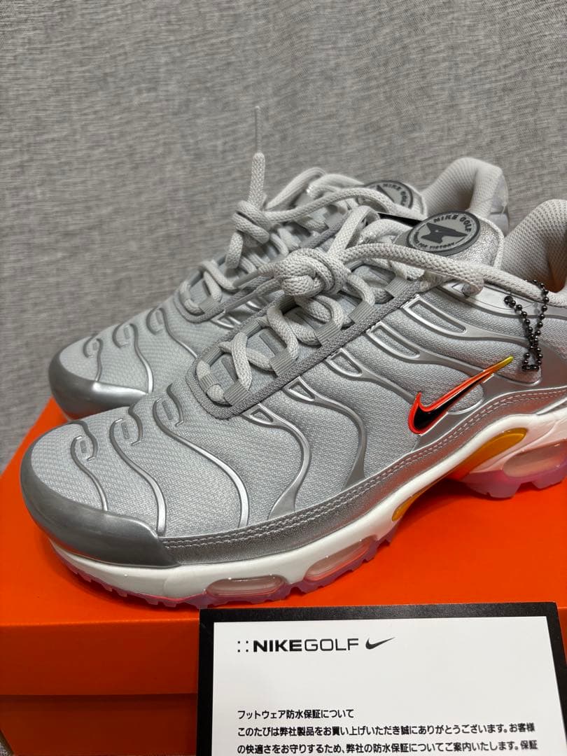 24.5 ☆新品☆ ナイキ エア マックス プラス ゴルフシューズ　シルバー