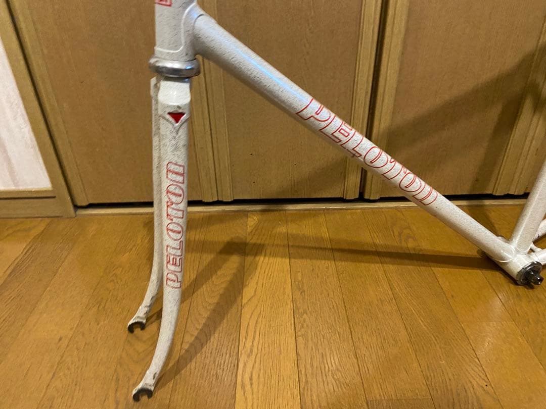 PELOTON ホワイトフレーム njs 競輪　トラックフレーム　ピスト