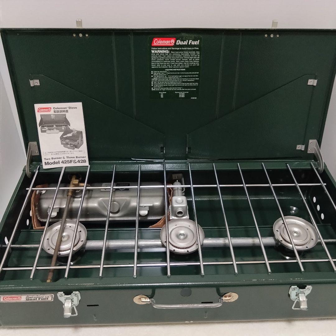 【美品】Coleman コールマン428　スリーバーナー　コンロ