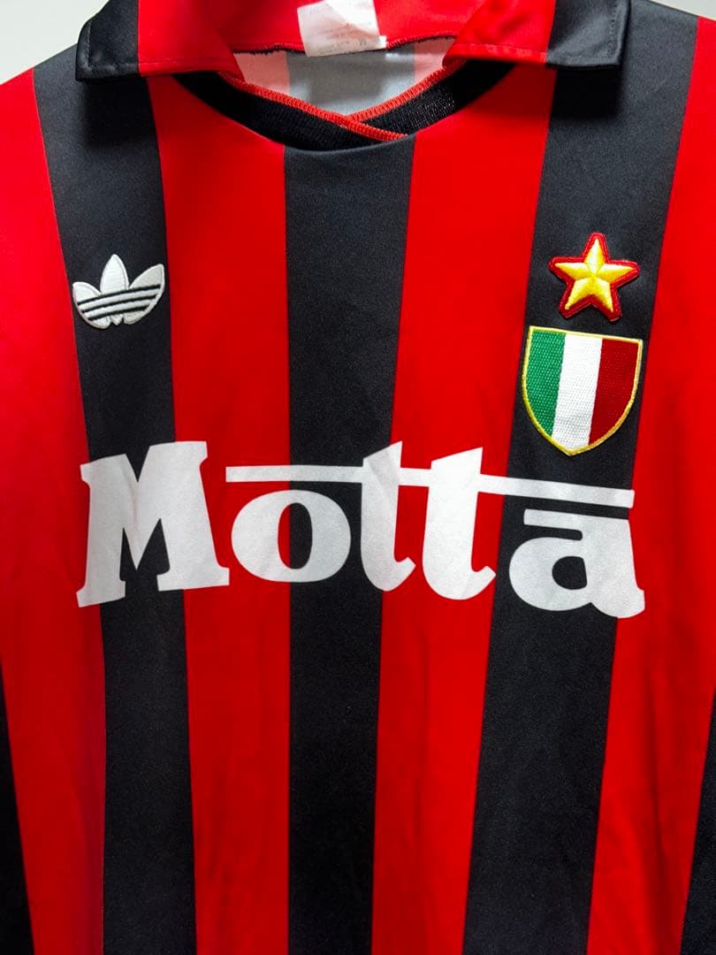 ACミランヴィンテージAdidas 赤黒ストライプ長袖シャツ