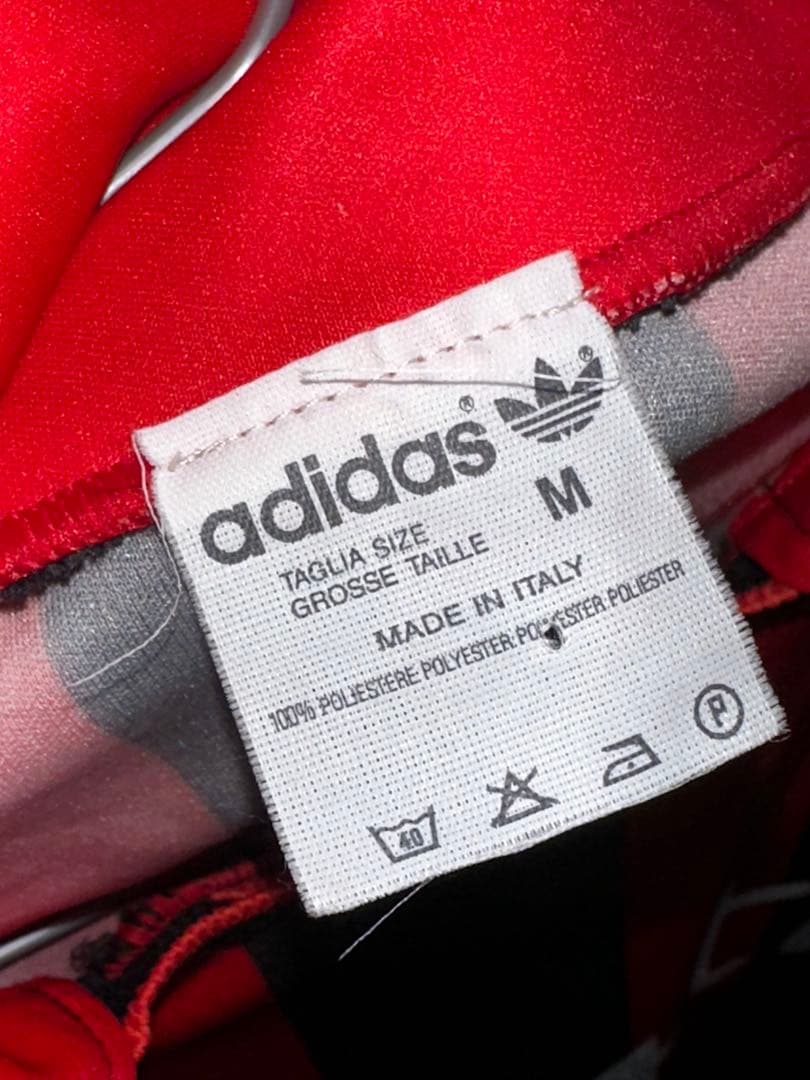 ACミランヴィンテージAdidas 赤黒ストライプ長袖シャツ