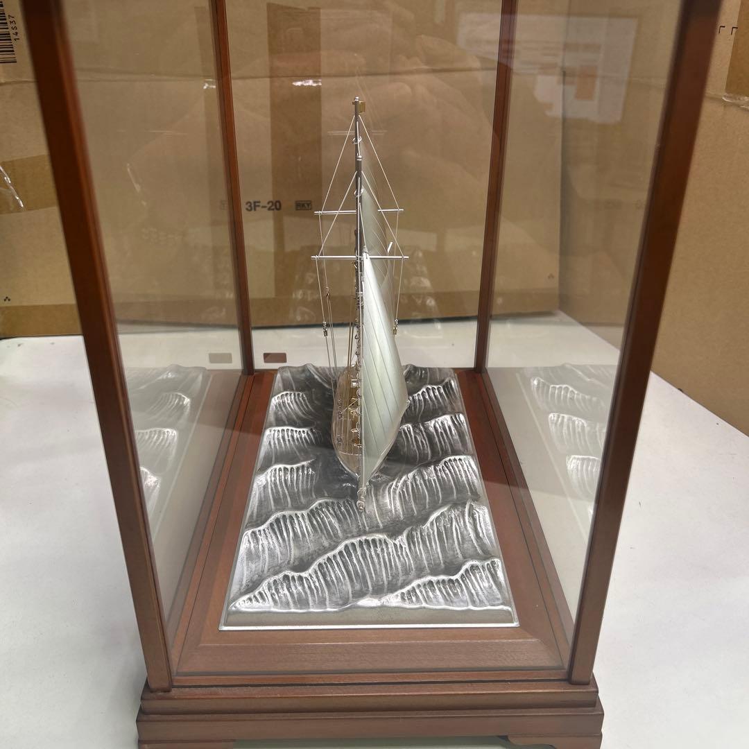 5796関武比古作 銀細工 ヨット 帆船 TAKEHIKO SILVER