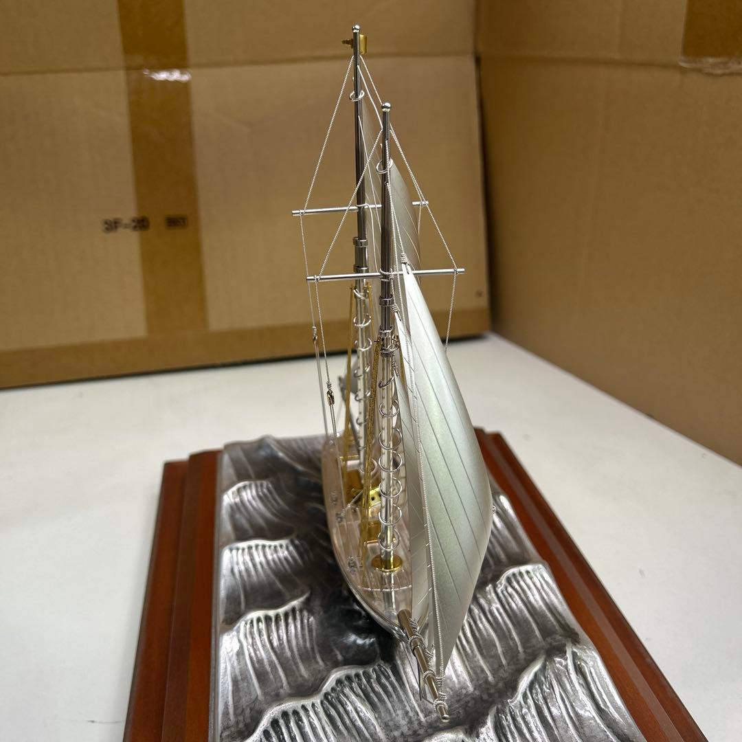 5796関武比古作 銀細工 ヨット 帆船 TAKEHIKO SILVER