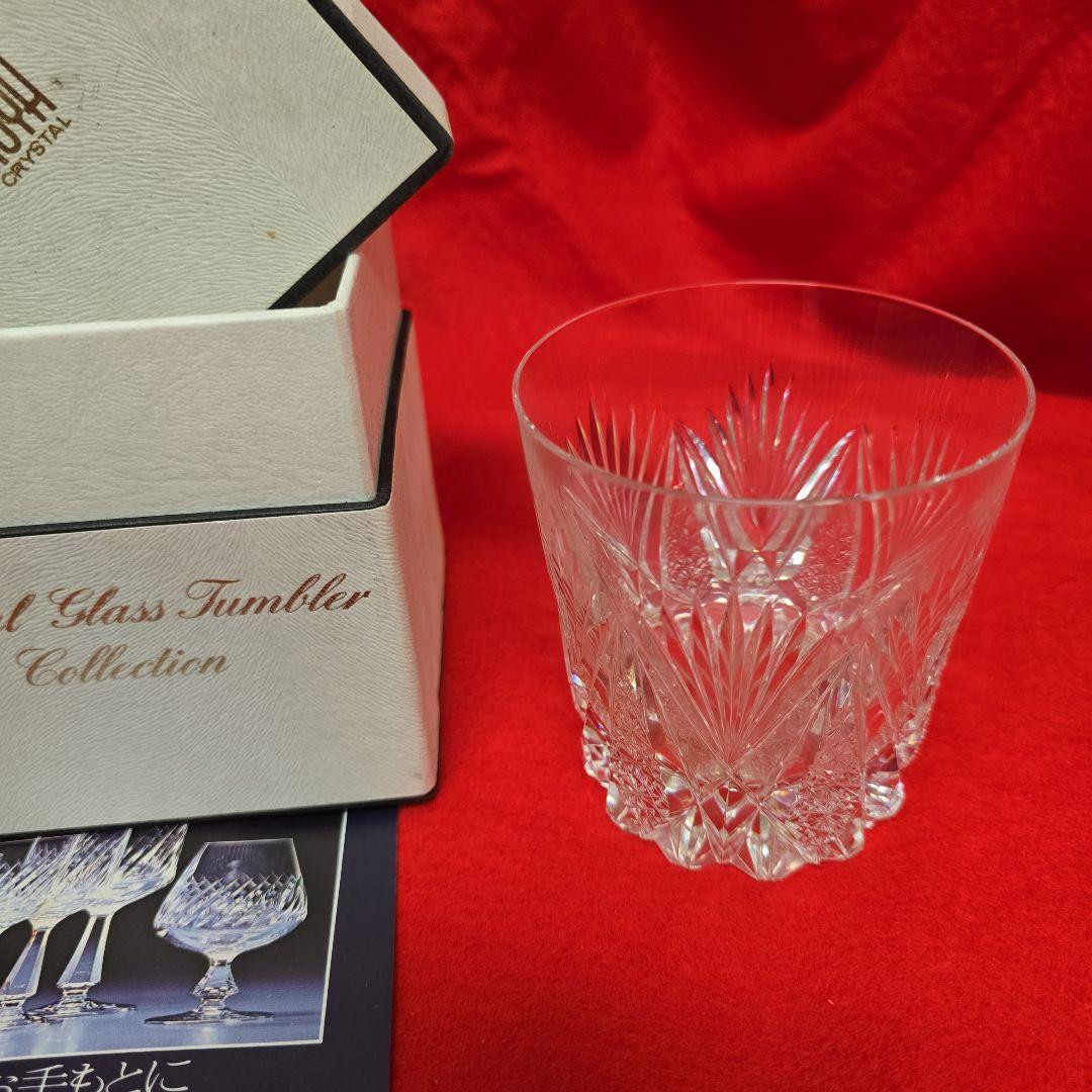 ★お値下げ★　HOYA カットクリスタル 菊　ロックグラス