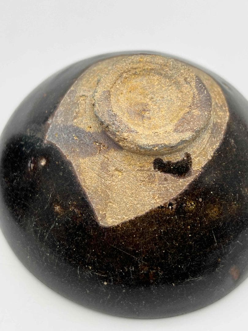 南宋時代　黑釉天目茶碗 二個 福清窯茶盞 唐物　古賞物　時代物(B-36)