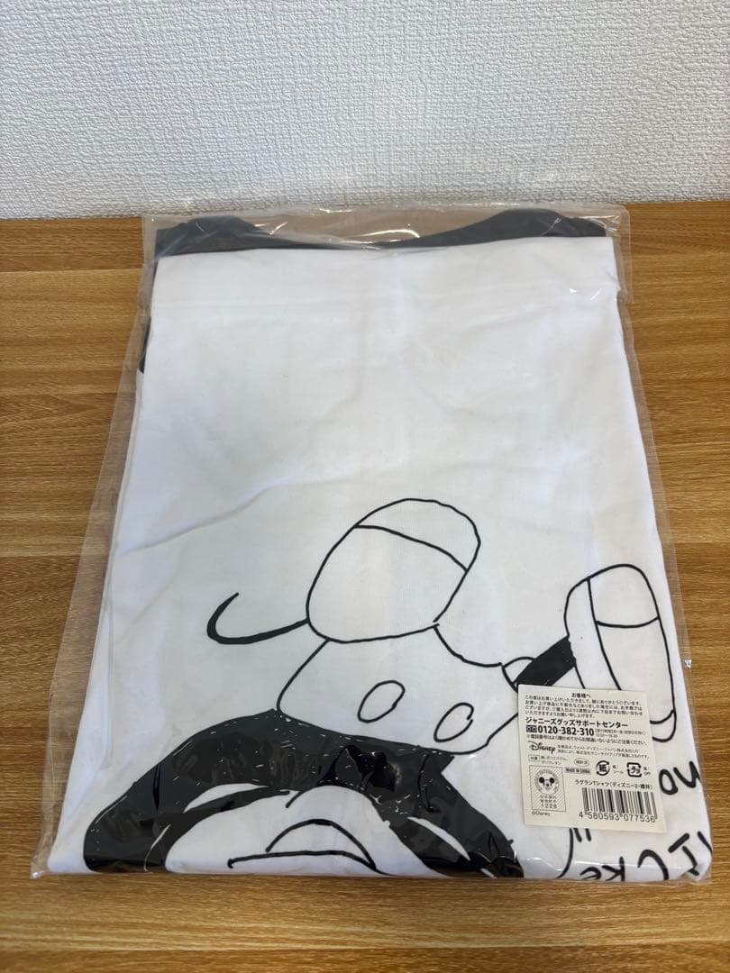 嵐　ミッキーマウス Tシャツ ホワイト/ブラック