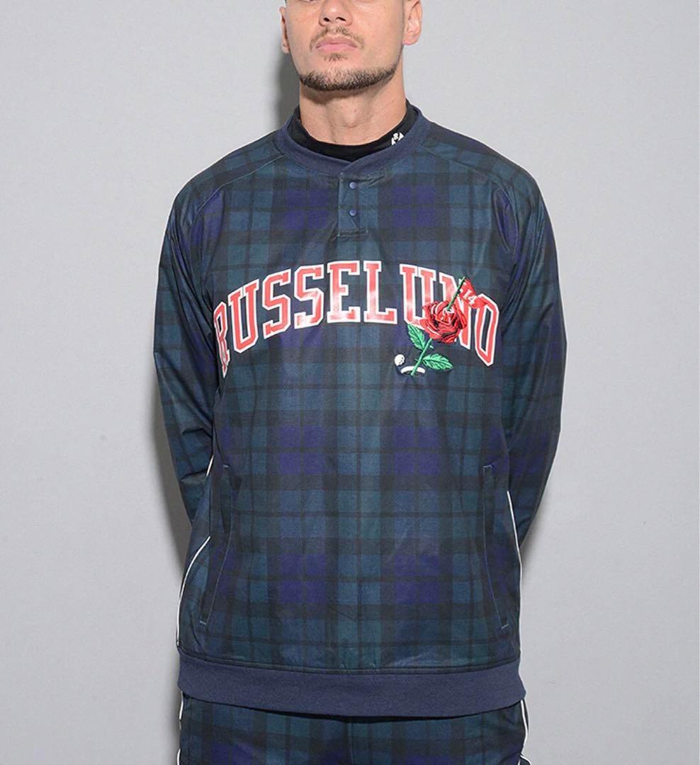 新品 ラッセルノ ゴルフ フラグローズ ロゴ プルオーバー セットアップ XL