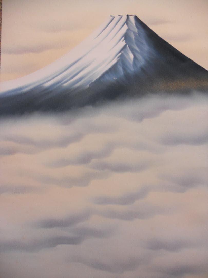 掛け軸 高月玉峰 富士 絹本 希少 軸装 茶道具 掛軸 美品 です。