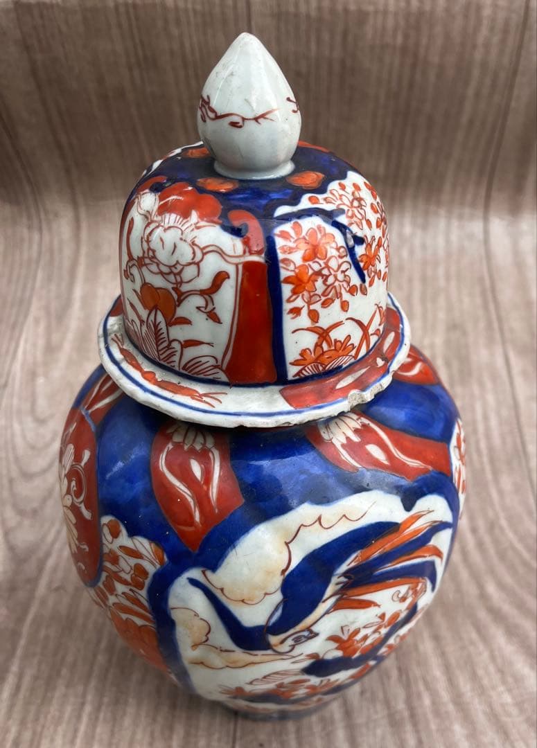 古伊万里 沈降壺骨董品 時代物 色絵