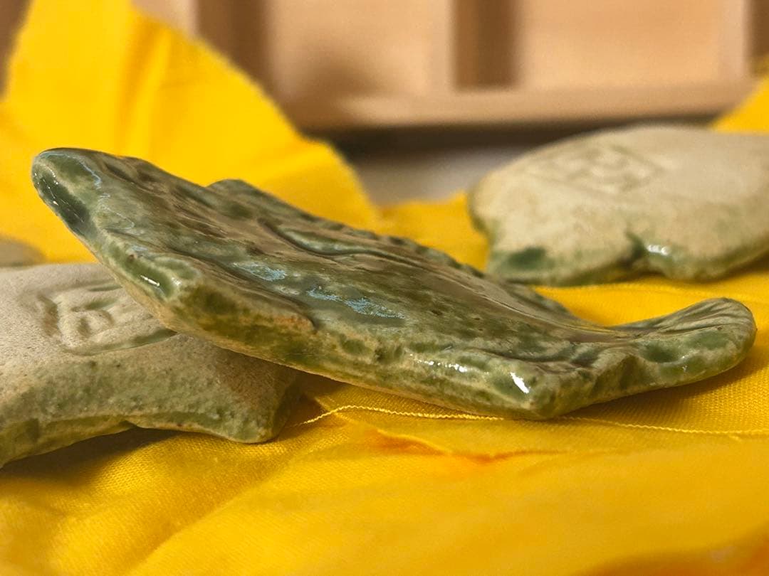 旧家初出し 真作保証 文化勲章 中川一政 車木窯 箸置き 陶工 古美術 時代物