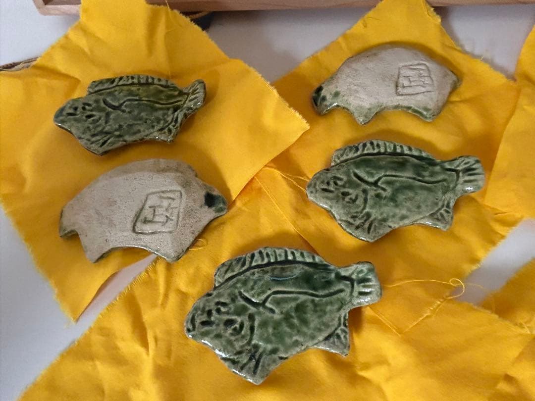 旧家初出し 真作保証 文化勲章 中川一政 車木窯 箸置き 陶工 古美術 時代物