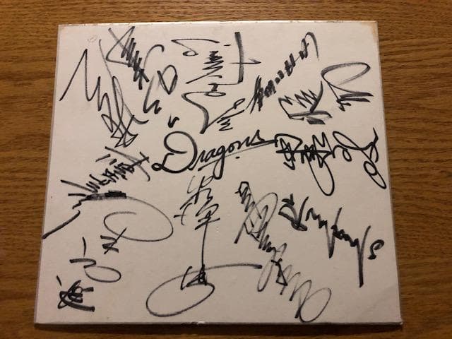 中日ドラゴンズ 直筆サイン11名 1974年頃 d687y74