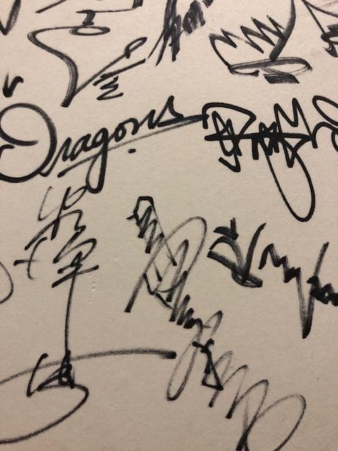 中日ドラゴンズ 直筆サイン11名 1974年頃 d687y74