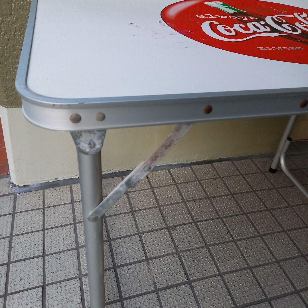 東急ハンズ 外商 コカコーラ 折り畳みアルミテーブル Coca-Cola レトロ