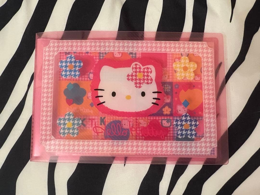 激レア希少 ハローキティ 千鳥柄 平成レトロ シール 帳 アルバム帳 写真入れ