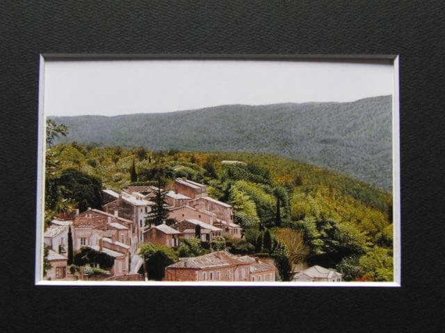 中尾新也、【メネルブの村】、希少な大判額装用画集より、美品