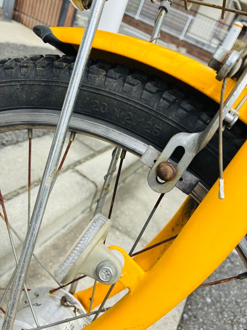 引き取り限定　ミニベロ　丸石　20インチ　⭐︎かわいいイエロー⭐︎