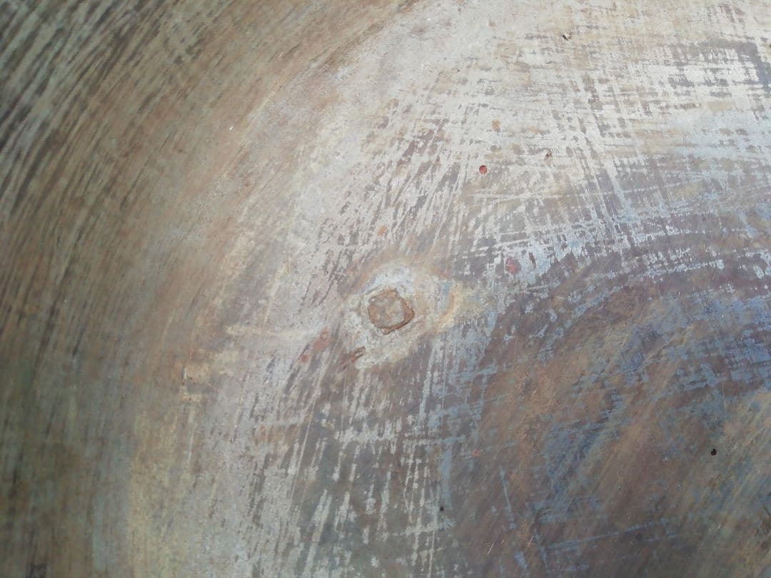 ♪昔の大鍋 砲金、銅、ブロンズ　6.8k 　鰹浜茹でで使用　在銘