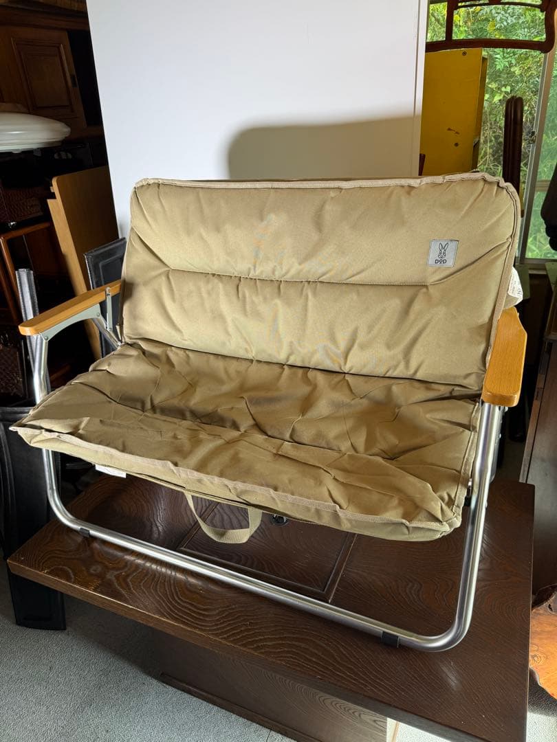 DOD グッドラックソファ ベージュ 2人掛け 折りたたみチェア キャンプ