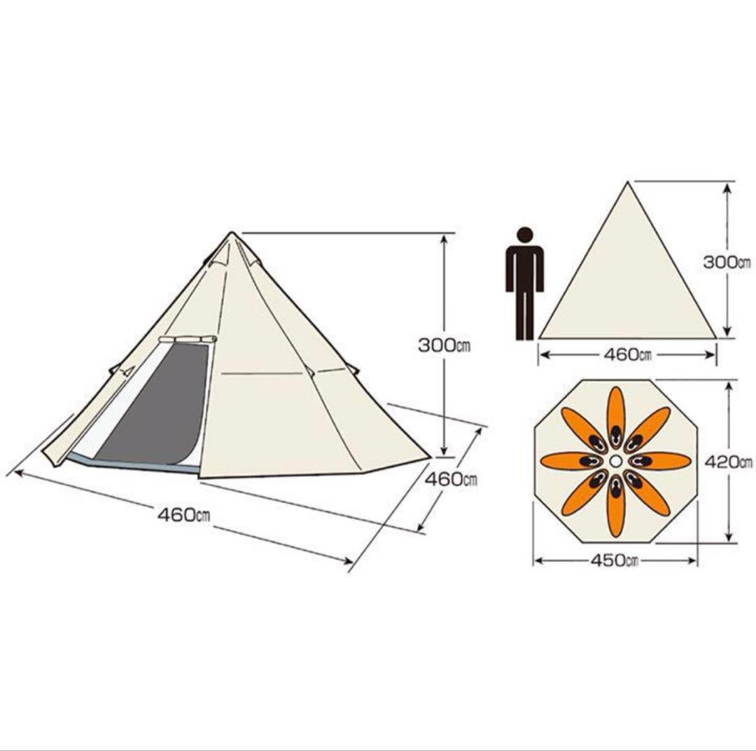 キャプテンスタッグ　ワンポールテント オクタゴン460UV