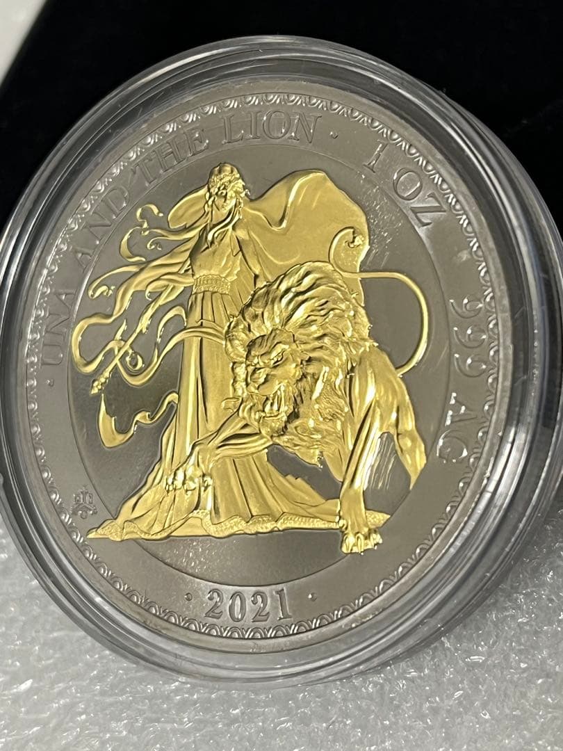 2021　セントヘレナ 　ウナとライオン 　ゴールドブラックエンパイア　 