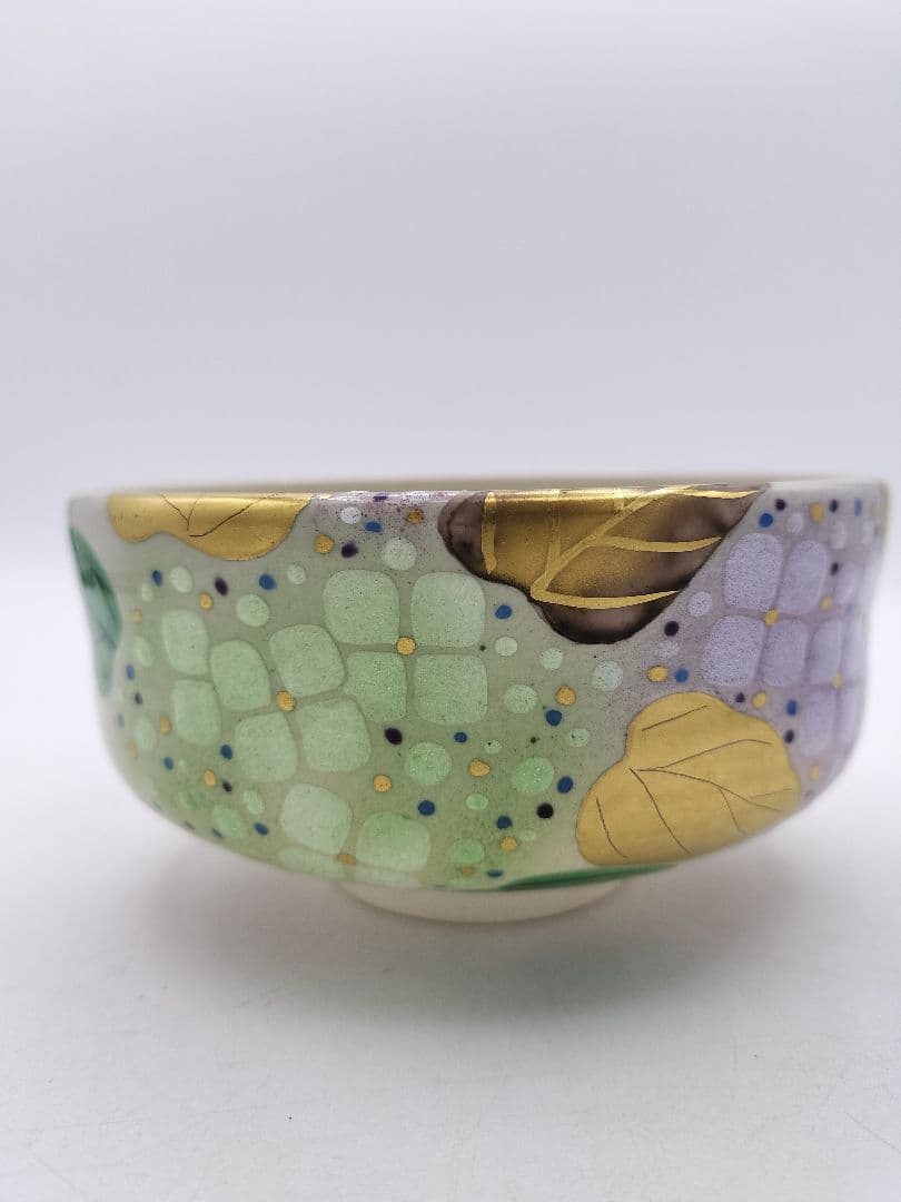 c844 茶碗 紫陽花 陽炎園 木箱 茶道具 古物