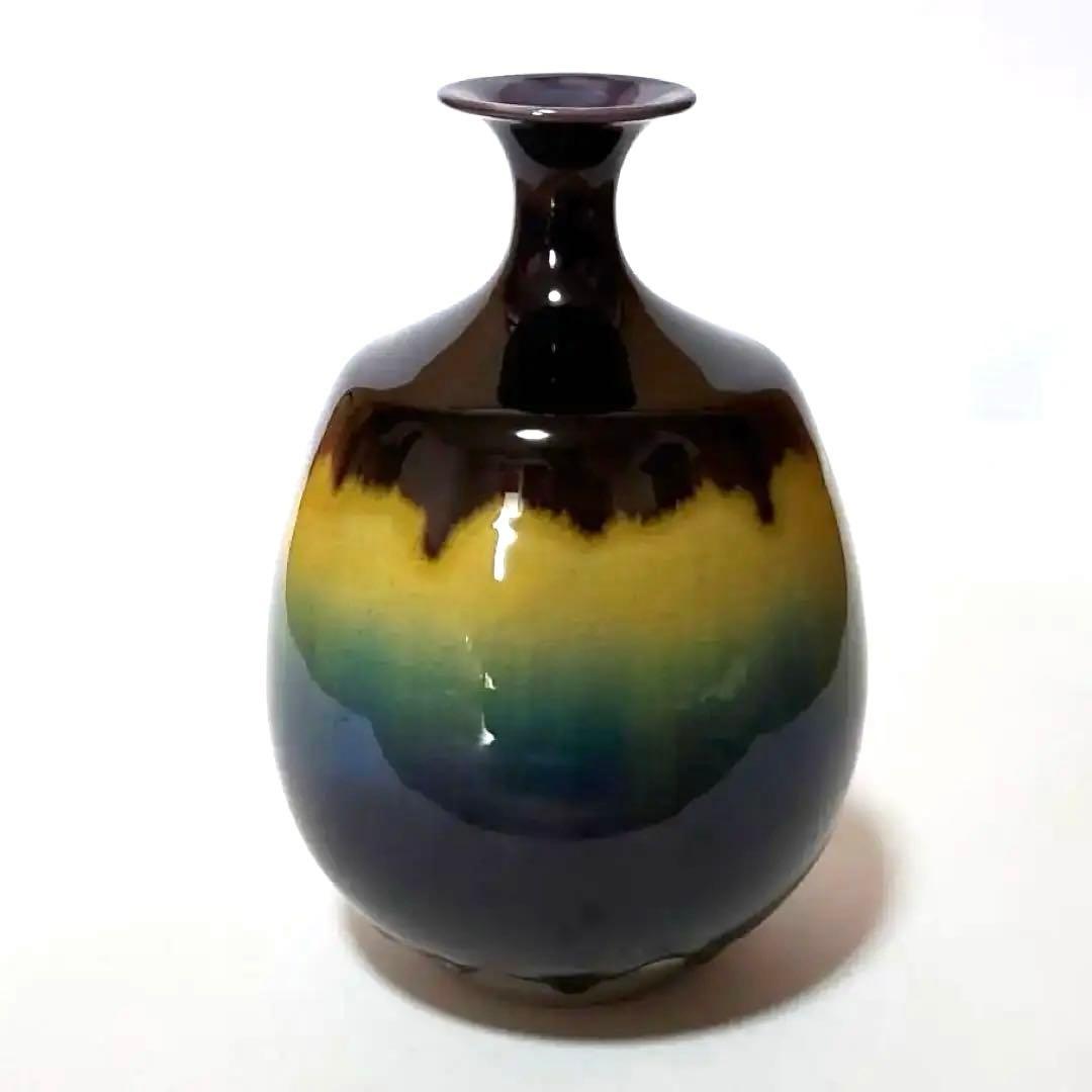 人間国宝 三代 徳田八十吉(正彦) 壺 九谷焼 共箱