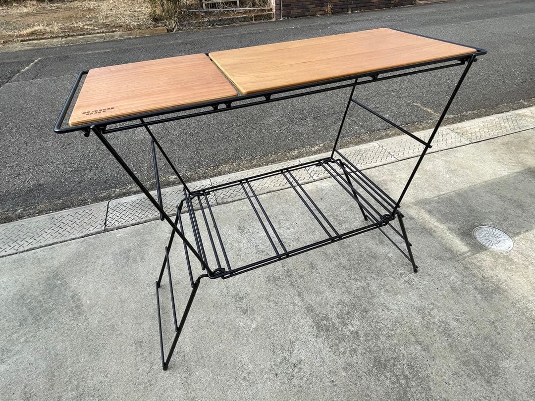 ★GWセール★Hang Out 折りたたみアウトドアテーブル2点セット　【良品】