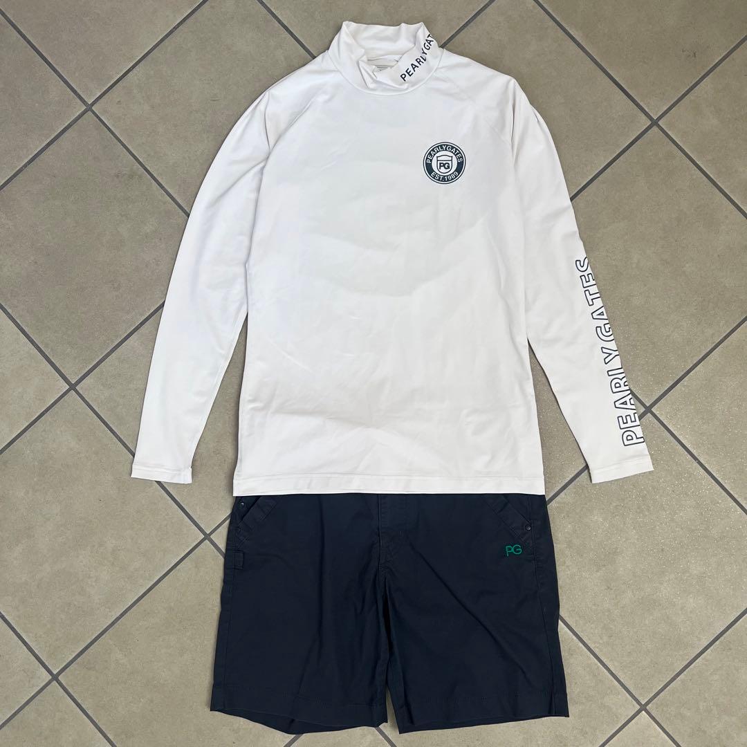 Pearly gates パーリーゲイツ　セットアップ　シャツ　ハーフパンツ　L