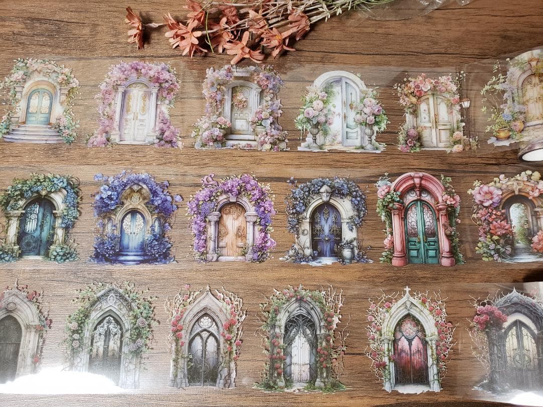 【nene様】「フローラルプリンセス光のフラワーウィンドウPETテープ6種」①