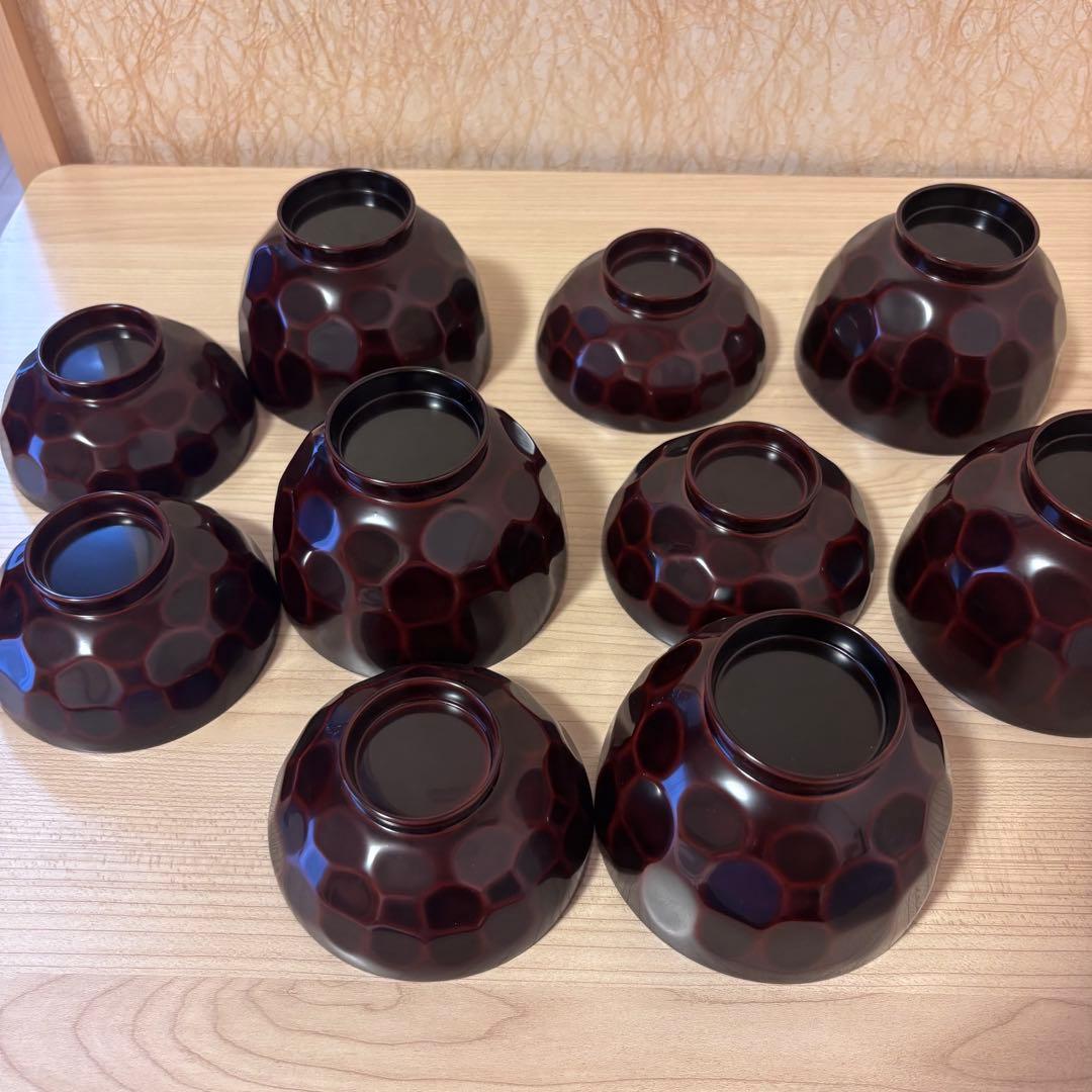 輪島塗大向高洲堂 月に春秋桜楓金蒔絵 漆器吸物椀5客