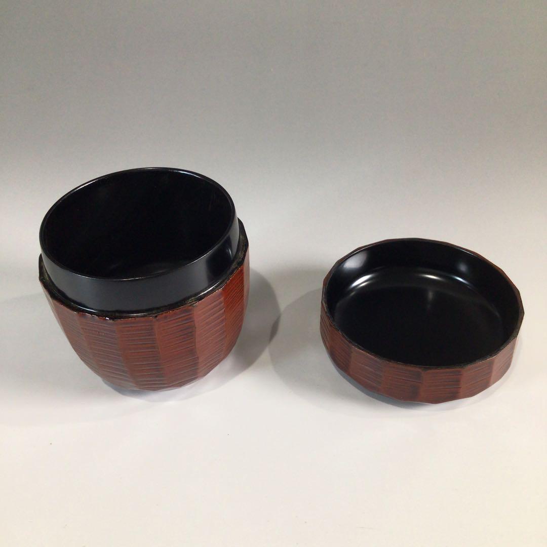 Ｐ４５０　棗　『岡本陽斎作』『又妙斉好』『老松蒔絵』『折撓中棗』　共箱　茶道具