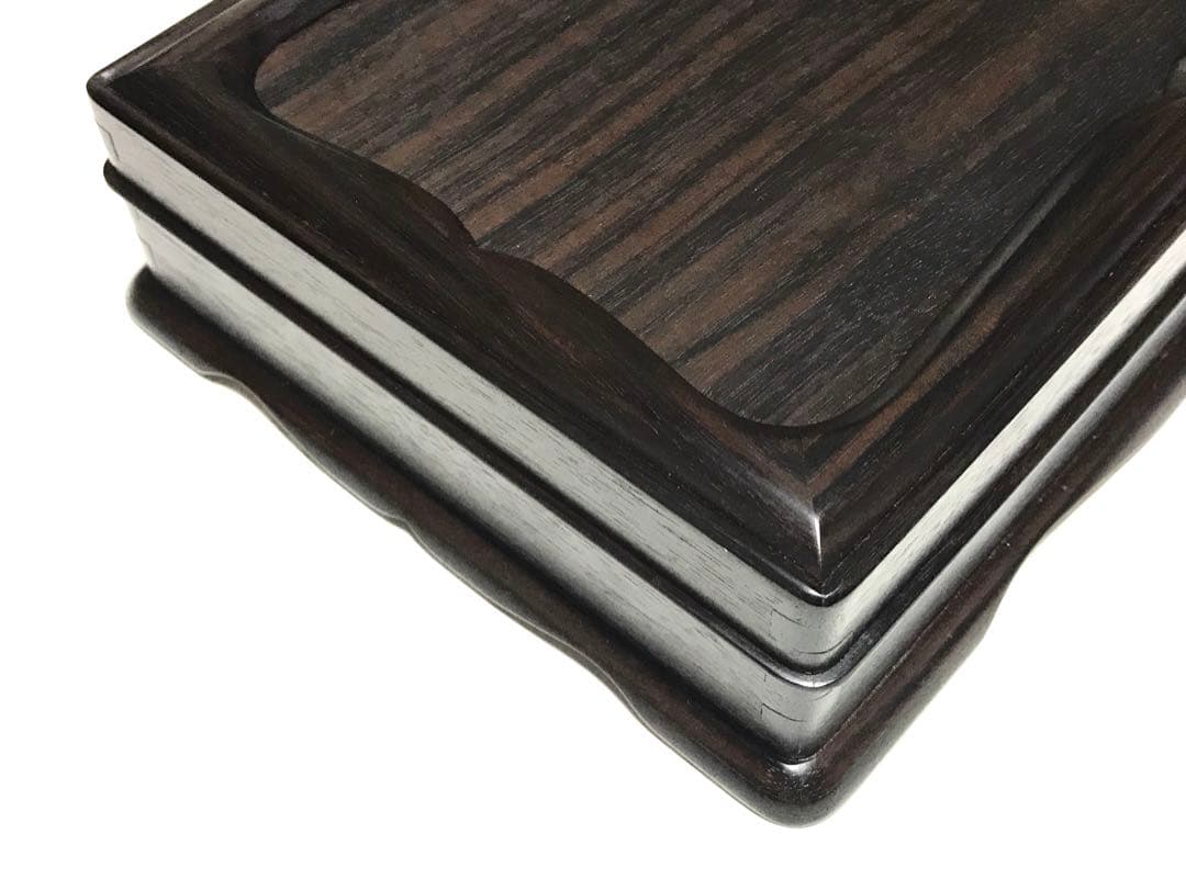 書道具 唐木 黒檀 足付 硯箱