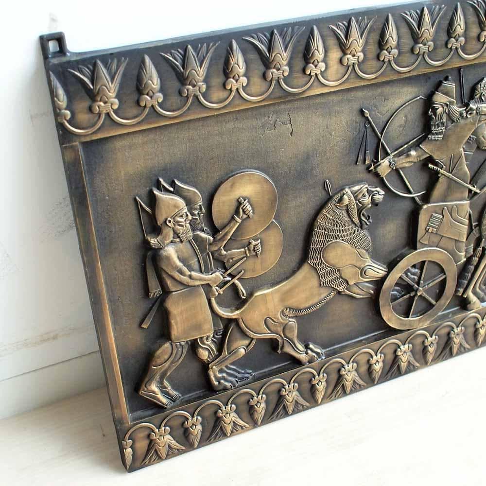 ブロンズ製 レリーフ 古代 神話 アート オブジェ ZR24127
