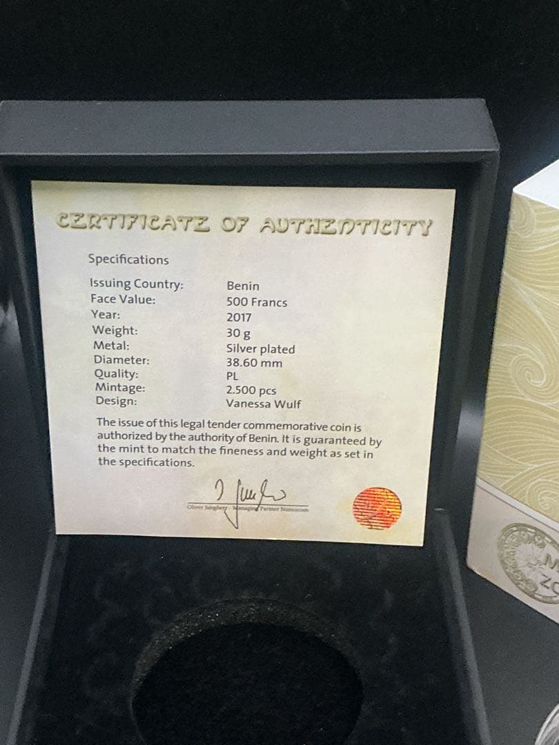 ミュシャ × 黄道十二宮 ―天秤座、Libra　銀メッキ付き白銅貨