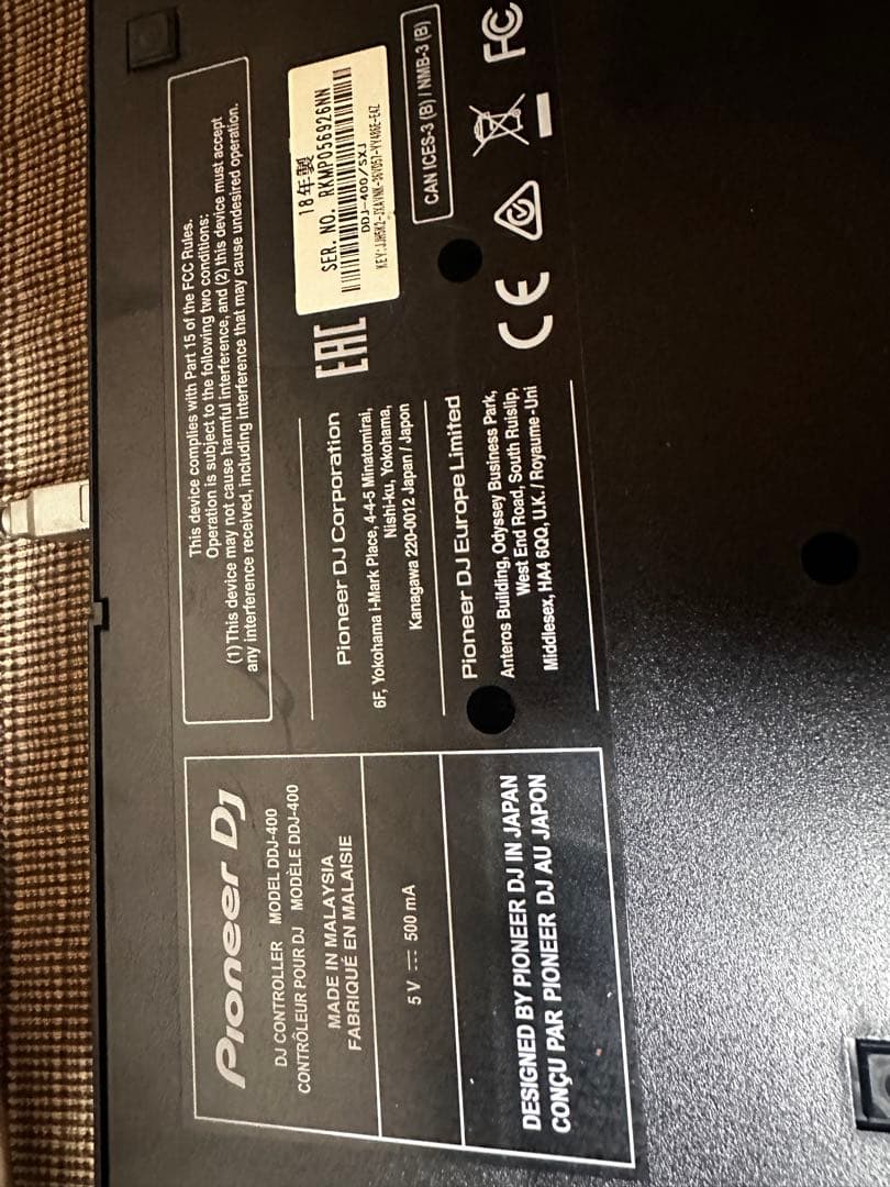 Pioneer DDJ-400 完動品 ケーブル付