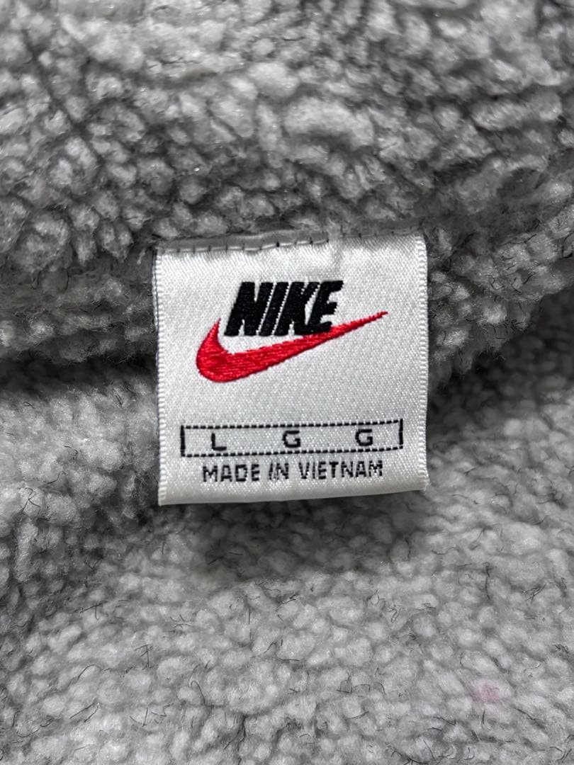 NIKE 90s ベンチコート　ロングコート　裏ボア　防寒　ネイビー　Lサイズ