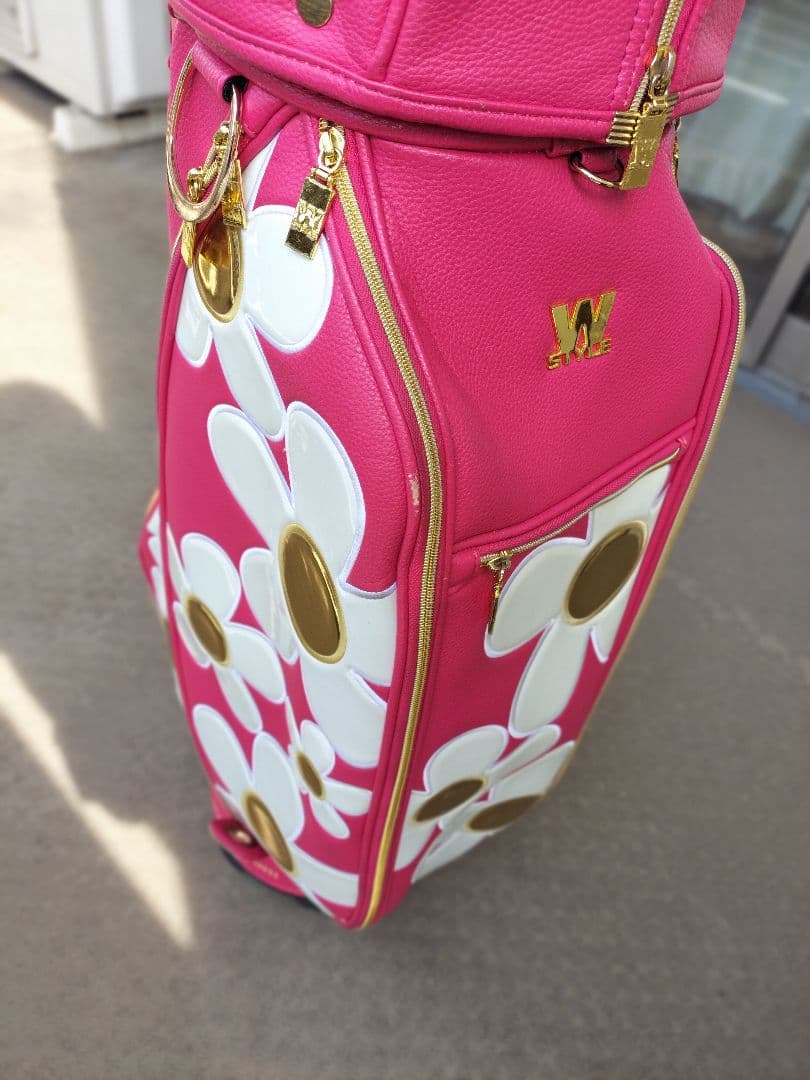 win win style ピンク 花柄 ゴルフバッグ　ウィンウィンスタイル