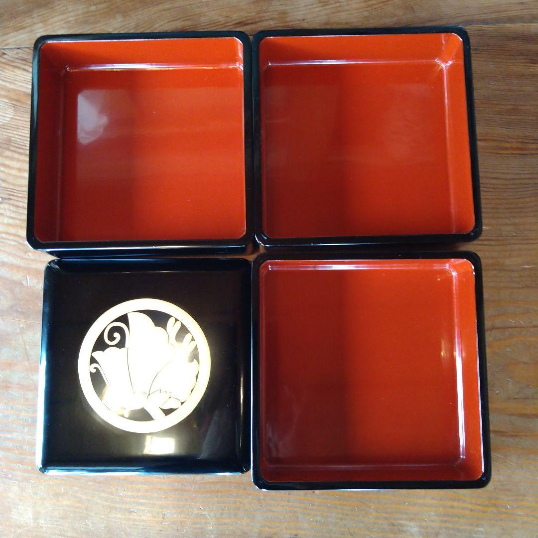 三越特注　揚羽の紋　３段重箱