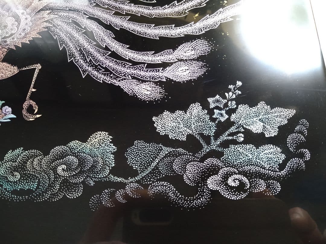 輪島塗沈金 鳳凰図パネル