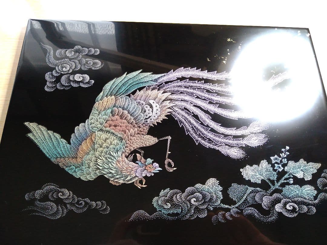 輪島塗沈金 鳳凰図パネル