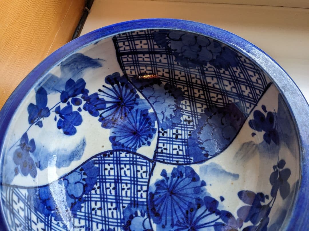 素敵な絵付けの大鉢　染付　骨董