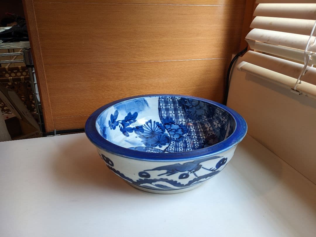 素敵な絵付けの大鉢　染付　骨董