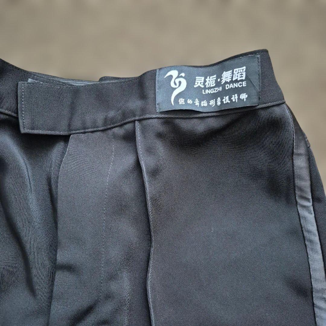 Lingzhi Dance 社交ダンス用 ワイドパンツ 黒