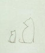 油絵 菅家令子 絵 絵画 インテリア F4-040214 白猫の親子 \" ？”