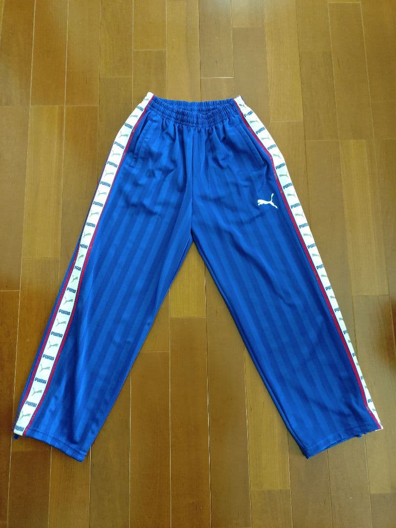 PUMA ジャージ上下セットアップ 青 ストライプ Mサイズ 美品