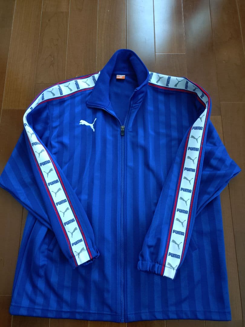 PUMA ジャージ上下セットアップ 青 ストライプ Mサイズ 美品