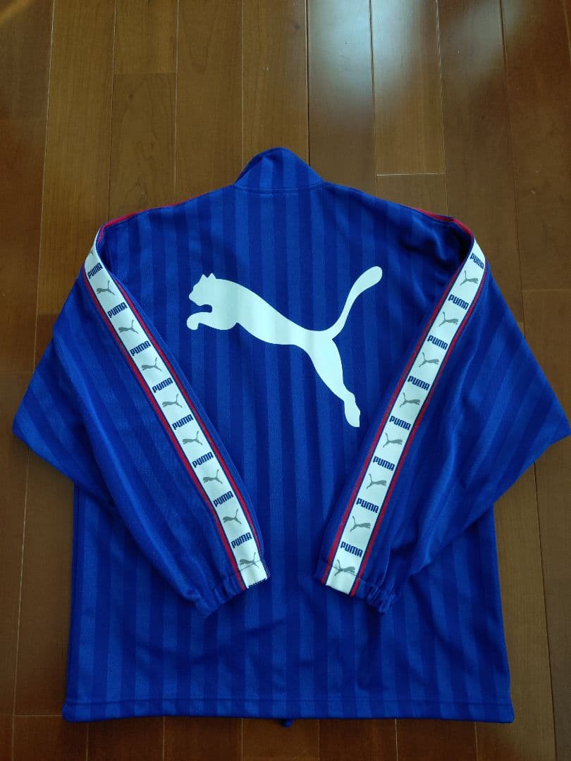 PUMA ジャージ上下セットアップ 青 ストライプ Mサイズ 美品